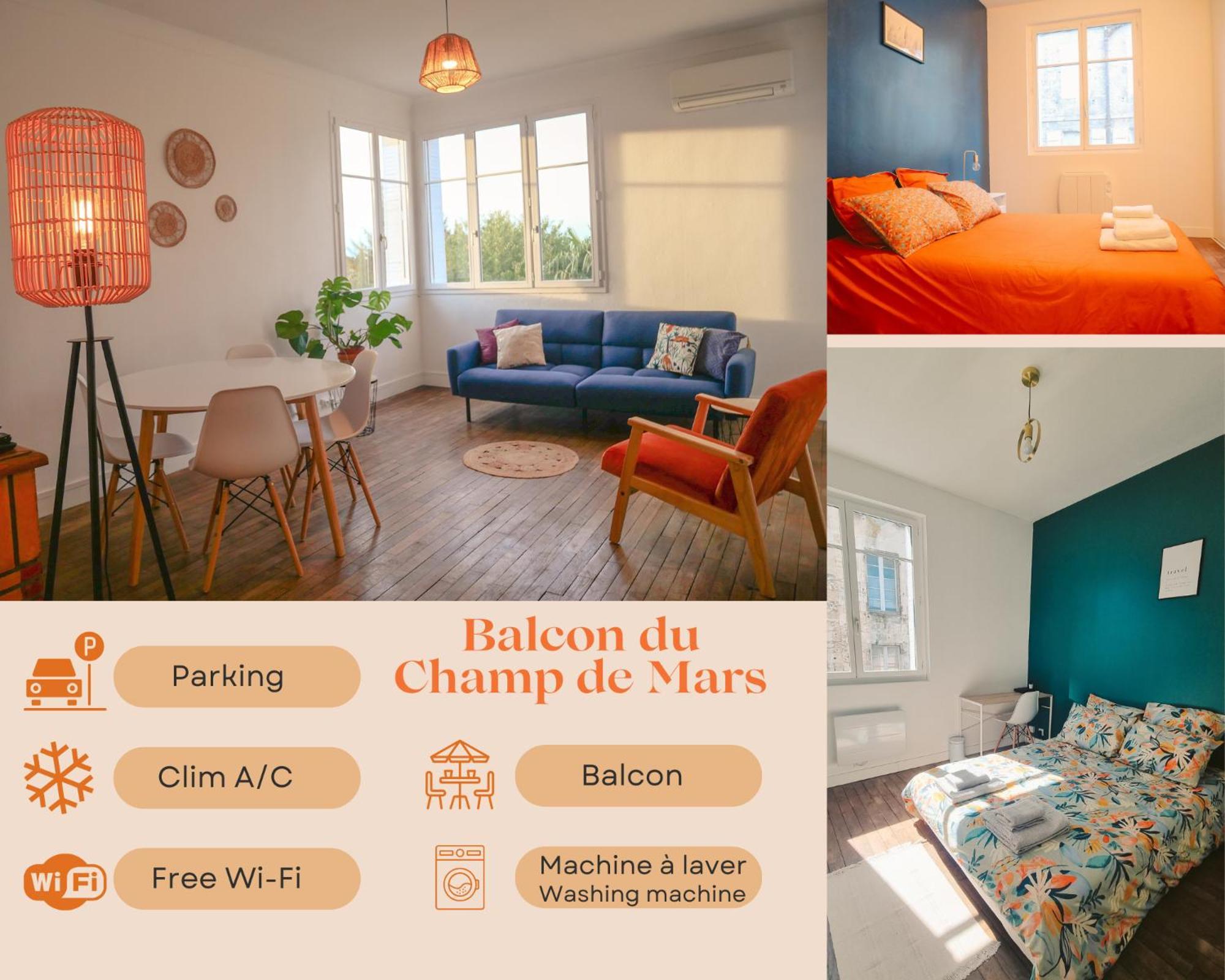 Balcon Du Champ De Mars - #Parking #Air Conditioner #Clim Angoulême Exteriör bild